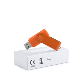 Memoria USB 16GB con mecanismo giratorio para merchandising