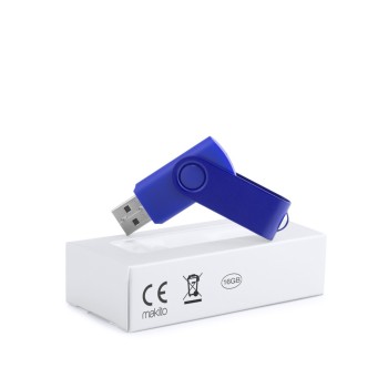Memoria USB 16GB con mecanismo giratorio con logo
