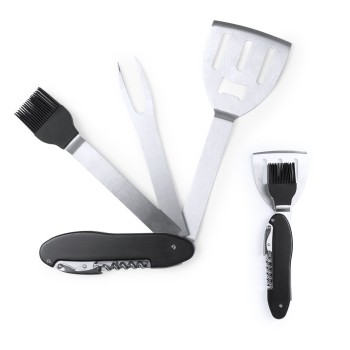 Set Barbacoa Acero Inox - 6 Funciones con logo