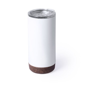 Vaso de corcho y acero Inox publicitario