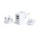 Adaptador Viaje con doble salida USB para merchandising