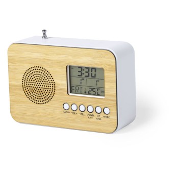 Reloj Radio Bambú para merchandising