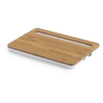 Cargador Organizador Inalámbrico bambú personalizado