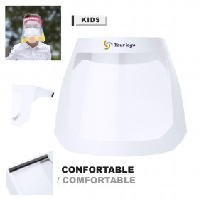 Pantallas faciales en pet y cartón publicitaria