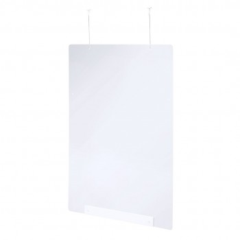 Mampara protección colgante personalizada