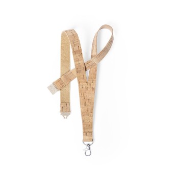 Lanyard Corcho Natural y Caña de Trigo publicitario