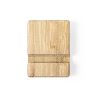 Soporte multifunción de bambú publicitario