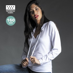 Camiseta Unisex cuello V con capucha personalizada