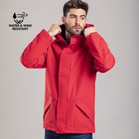 Parka impermeable con cremallera para merchandising