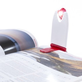 Lampara plegable de lectura con logo