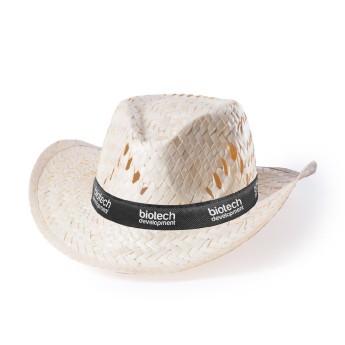 Sombreros de paja con cinta para merchandising