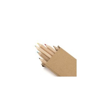 Caja lápices de colores hexagonales / 6 Lápices publicitaria