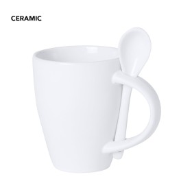 Tazas cuchara cerámica con logo