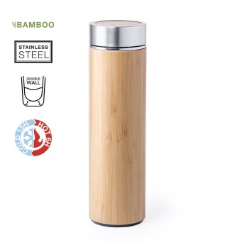 Bidón Bambú y Acero Inox para merchandising