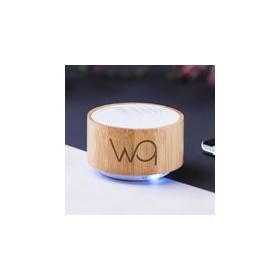 Altavoz Bambú Recargable con logos