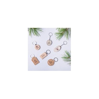 Llavero de Madera natural personalizado