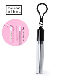 Pajita extensible en acero personalizado