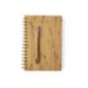 Set de libreta y bolígrafo en bambú personalizado