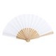 Abanico de madera y tela en RPET promocional
