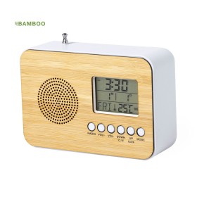 Reloj Radio Bambú personalizado