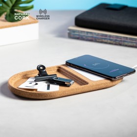 Cargador inalámbrico Corcho Natural personalizado
