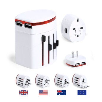 Adaptador Enchufes para viaje y oficina promocional