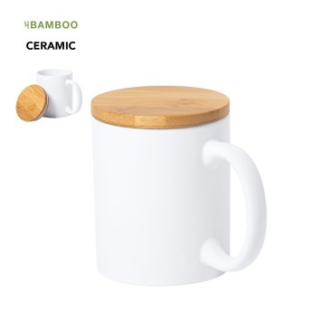 Taza Cerámica / Bambú para merchandising
