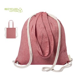 Mochilas de algodón reciclado 140 g/m² para merchandising