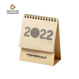Calendario sobremesa cartón reciclado con logo