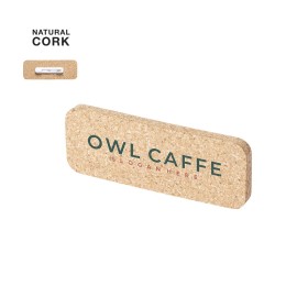 Identificador corcho natural con logo