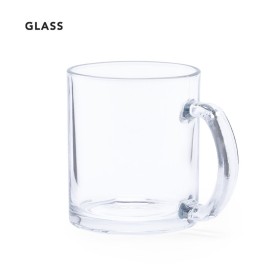 Taza transparente de cristal de 350ml publicitaria