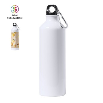 Bidones de aluminio blancos de 800 ml promocional