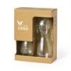 Set de botella y 2 vasos para merchandising