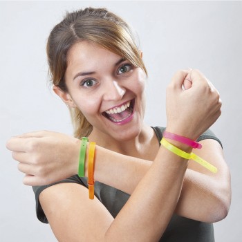 Pulseras fluorescente ajustables barata