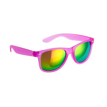 Gafas translucidas con lentes espejados con logo