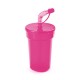 Vaso de 400 ml con Pajita flexible para merchandising
