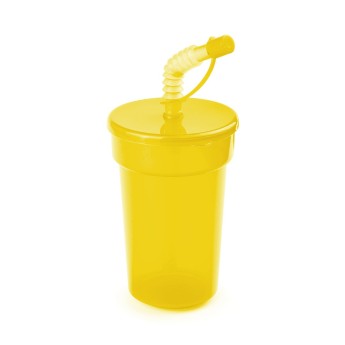 Vaso de 400 ml con Pajita flexible promocional