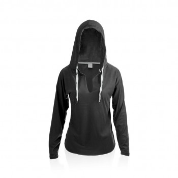 Camiseta Unisex cuello V con capucha promocional