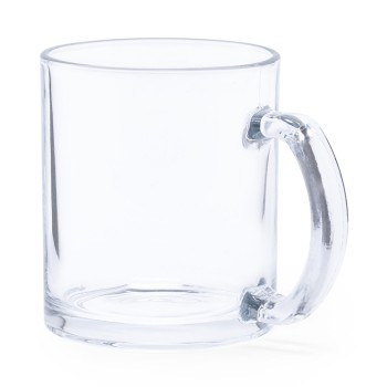 Taza transparente de cristal de 350ml promocional