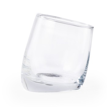 Vaso de cristal inclinado de 320ml para merchandising