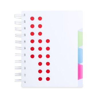 Libreta con separadores de colores económico