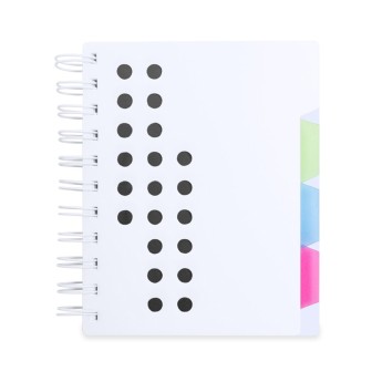 Libreta con separadores de colores personalizado
