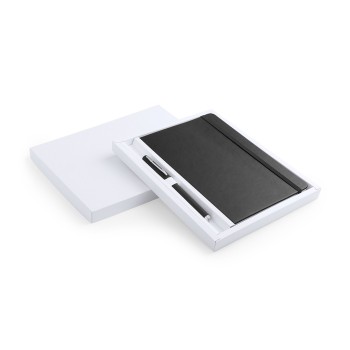 Set bolígrafo y agenda polipiel para merchandising