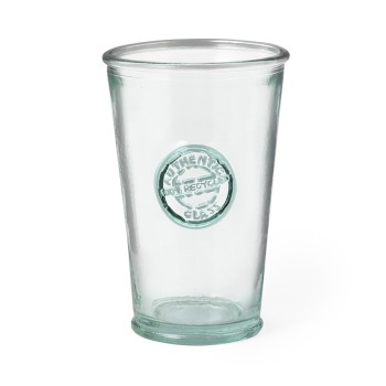 Vasos hechos en cristal reciclado GRS promocional