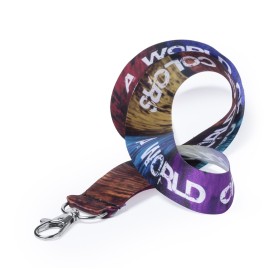 Lanyard Sublimación con mosquetón metálico económico