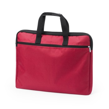 Portadocumentos acolchado de poliéster con logo