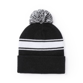 Gorro acrílico con pom pom bicolor para merchandising