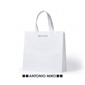 Bolsas De Fibra Natural Blancas con logo