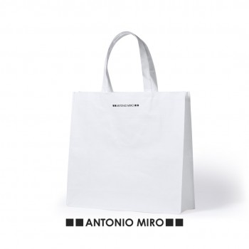 Bolsas De Fibra Natural Blancas con logo