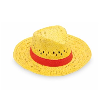 Sombreros paja de colores publicitario